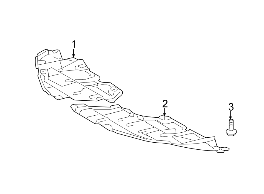 Diagram RADIATOR SUPPORT. SPLASH SHIELDS. for your 2013 Toyota Avalon  LIMITED SEDAN 