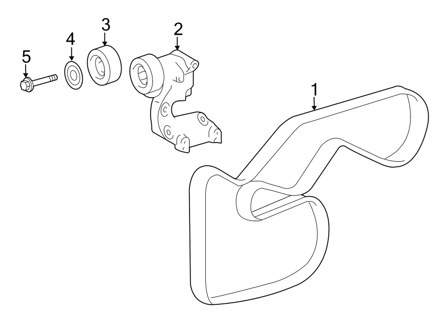 Diagram BELTS & PULLEYS. for your 2018 Toyota Prius   