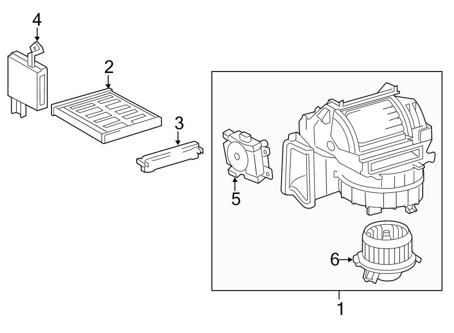 Diagram AIR CONDITIONER & HEATER. BLOWER MOTOR & FAN. for your 2020 Toyota Prius Prime   