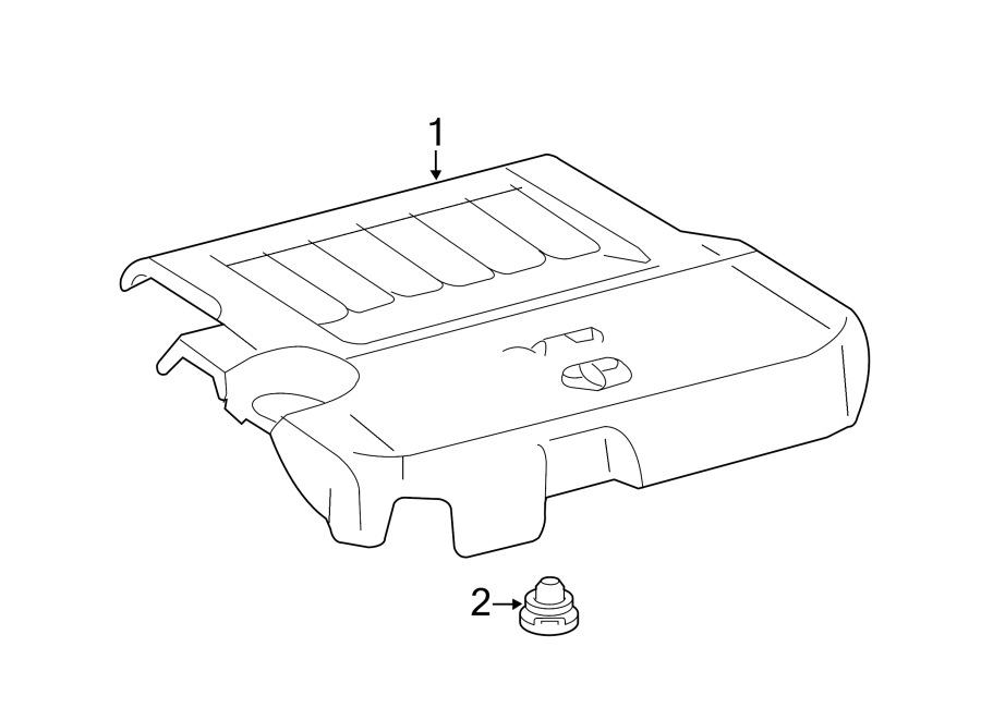 Diagram ENGINE / TRANSAXLE. ENGINE APPEARANCE COVER. for your 2008 Toyota RAV4   