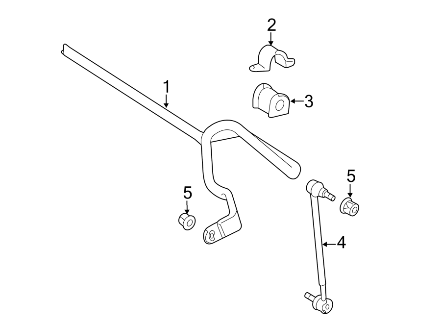 Diagram FRONT SUSPENSION. STABILIZER BAR & COMPONENTS. for your 2023 Toyota Tacoma   