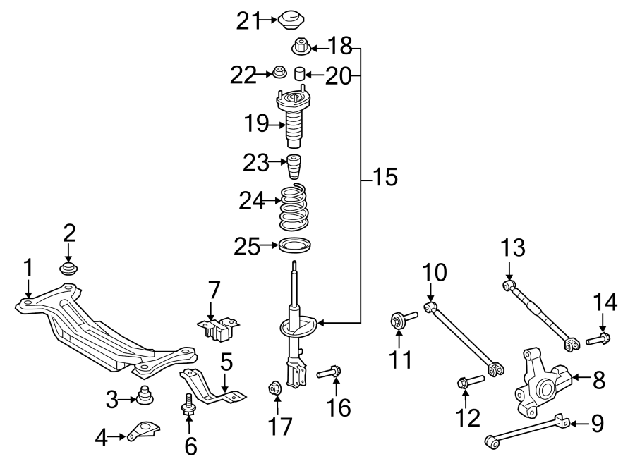 Diagram REAR SUSPENSION. SUSPENSION COMPONENTS. for your 2004 Toyota Camry  SE SEDAN 