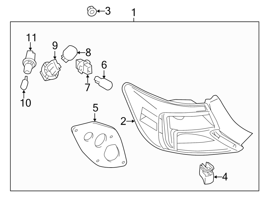 Diagram REAR LAMPS. COMBINATION LAMPS. for your 2013 Toyota Camry   