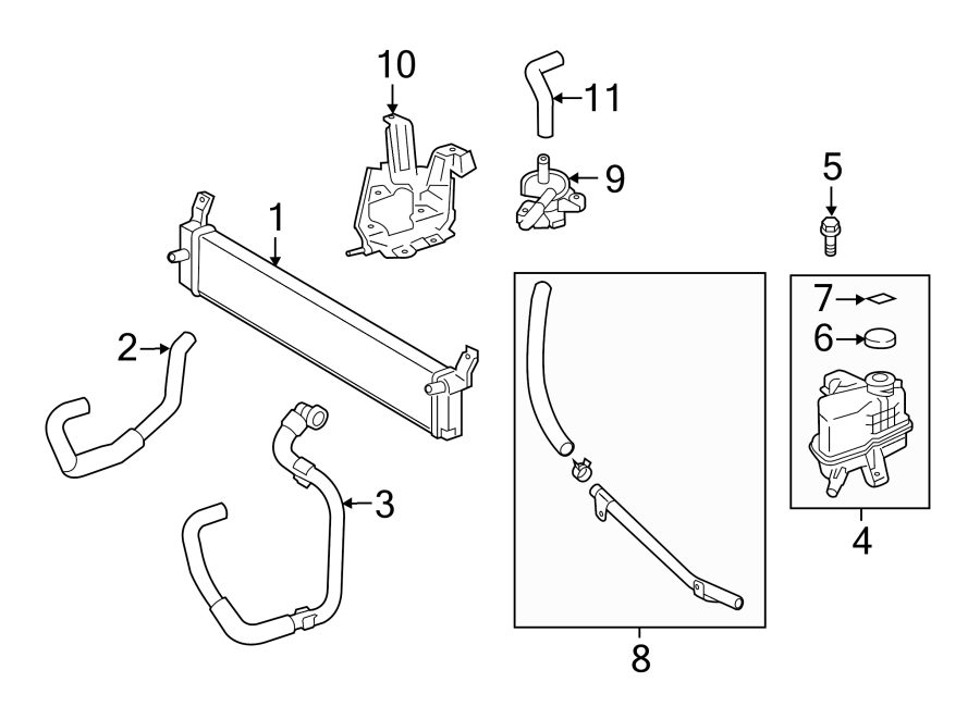 Diagram INVERTER COOLING COMPONENTS. for your Toyota Camry  