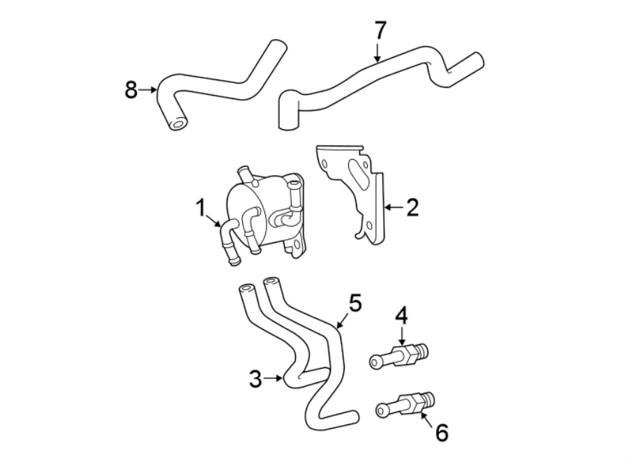 Diagram TRANS OIL COOLER. for your 1996 Toyota Camry 3.0L V6 A/T LE SEDAN 