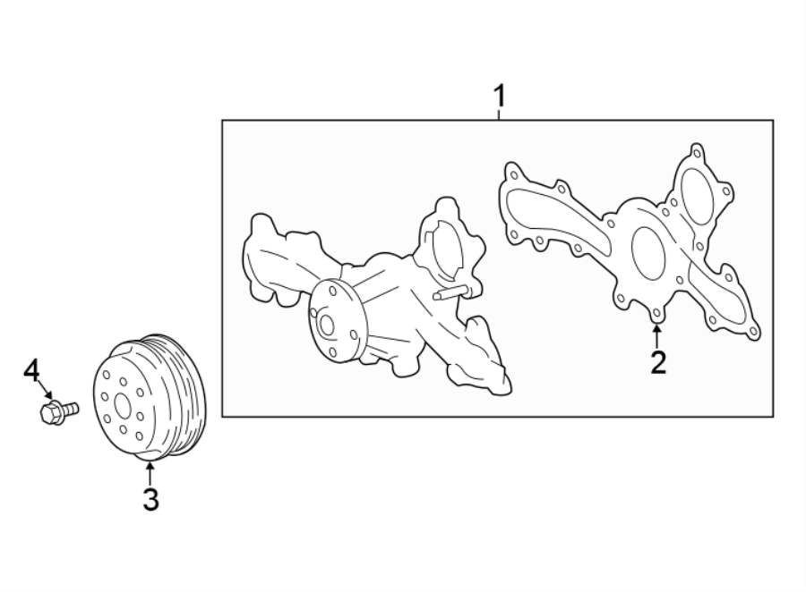 Diagram WATER PUMP. for your 2012 Toyota Tacoma  Base Standard Cab Pickup Fleetside 