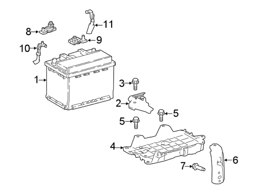 Diagram BATTERY. for your 2021 Toyota Camry   