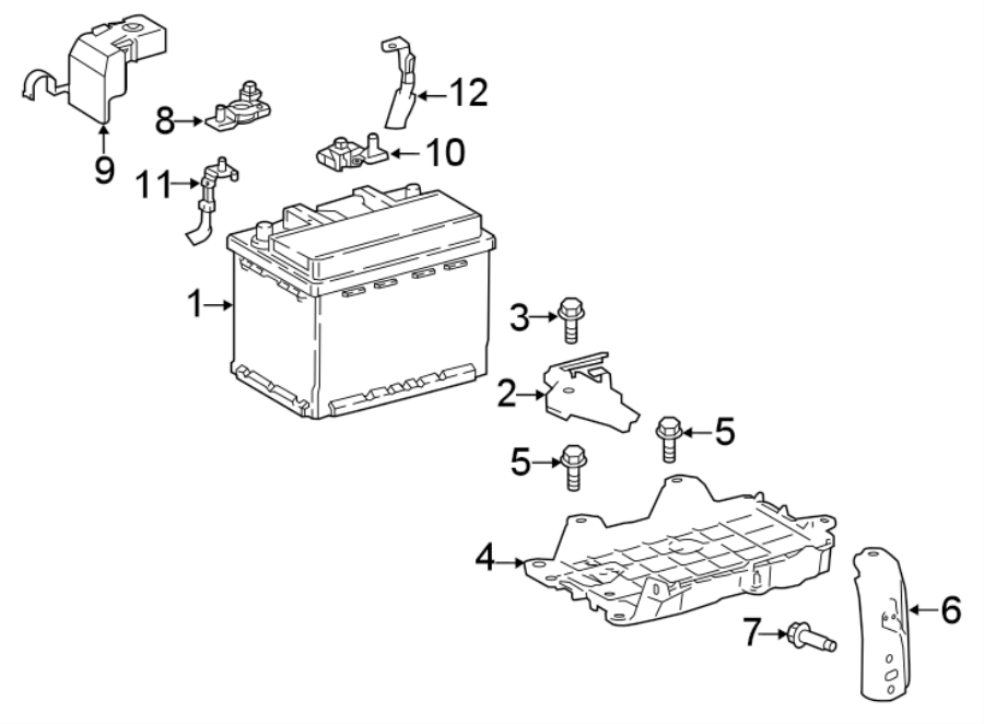 Diagram BATTERY. for your 2015 Toyota Tundra 4.6L V8 A/T RWD SR5 Crew Cab Pickup Fleetside 