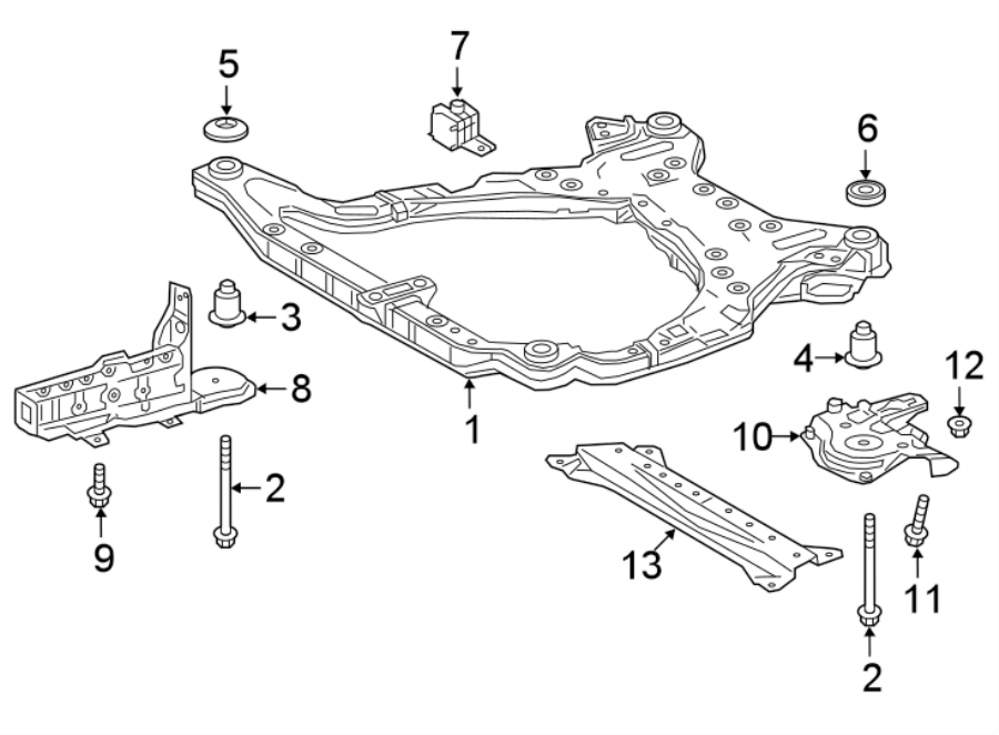 Diagram FRONT SUSPENSION. SUSPENSION MOUNTING. for your Toyota Prius Prime  