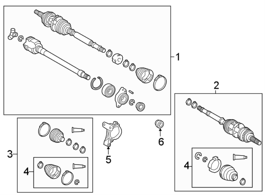 Diagram FRONT SUSPENSION. DRIVE AXLES. for your 2005 Toyota Prius   