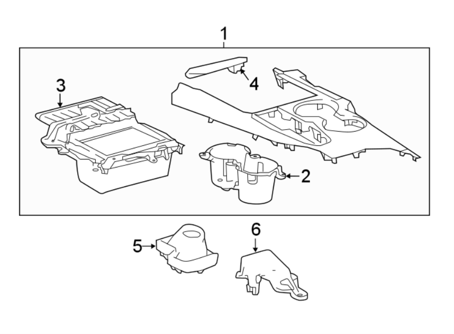 Diagram CENTER CONSOLE. for your 2020 Toyota Corolla  Hybrid Sedan 