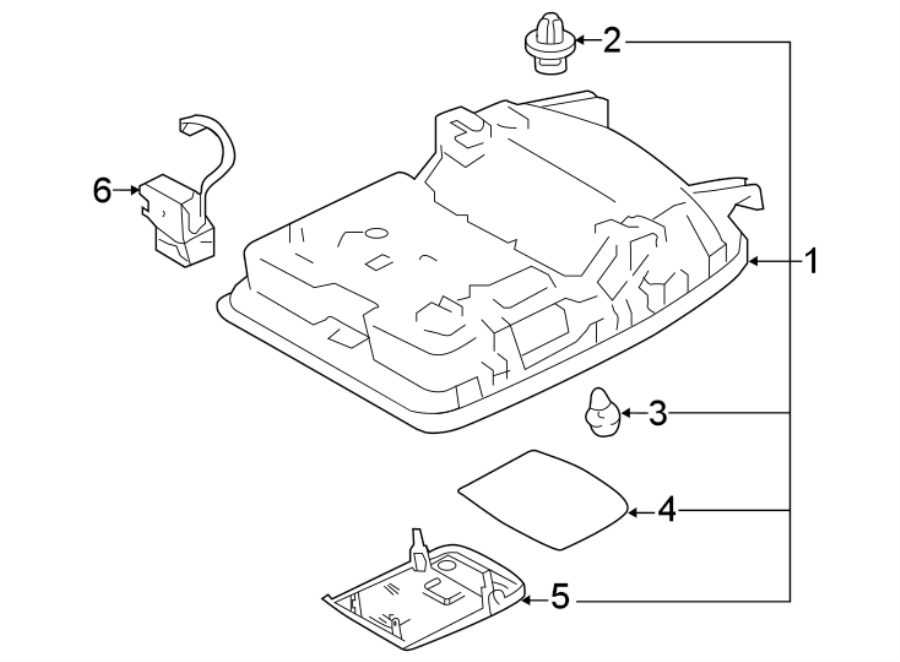 Diagram OVERHEAD CONSOLE. for your Toyota