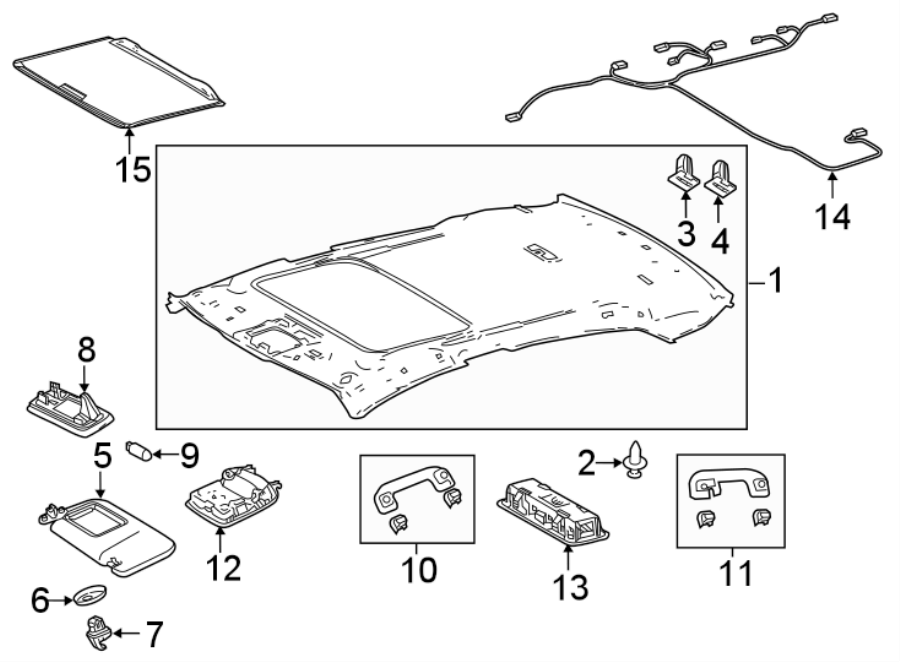 Diagram INTERIOR TRIM. for your 2020 Toyota Corolla   