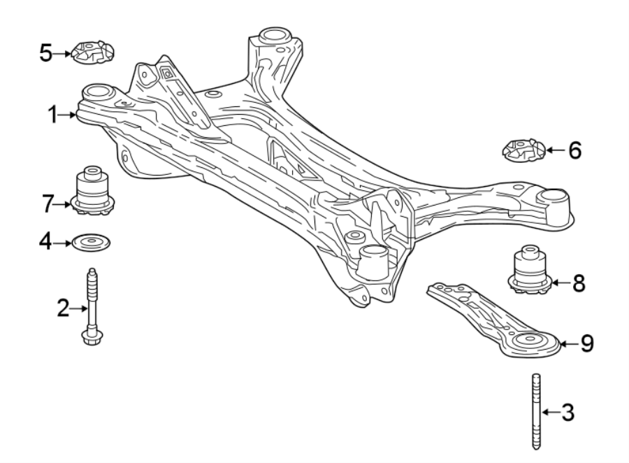 Diagram REAR SUSPENSION. SUSPENSION MOUNTING. for your 2009 Toyota RAV4   