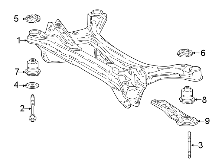 Diagram Rear suspension. Suspension mounting. for your 2006 Toyota Highlander   