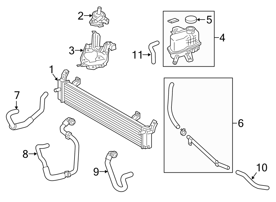 Diagram INVERTER COOLING COMPONENTS. for your 2016 Toyota Camry  Hybrid LE Sedan 