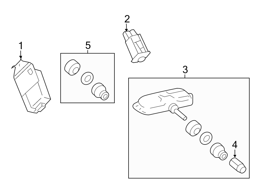 Diagram TIRE PRESSURE MONITOR COMPONENTS. for your Toyota