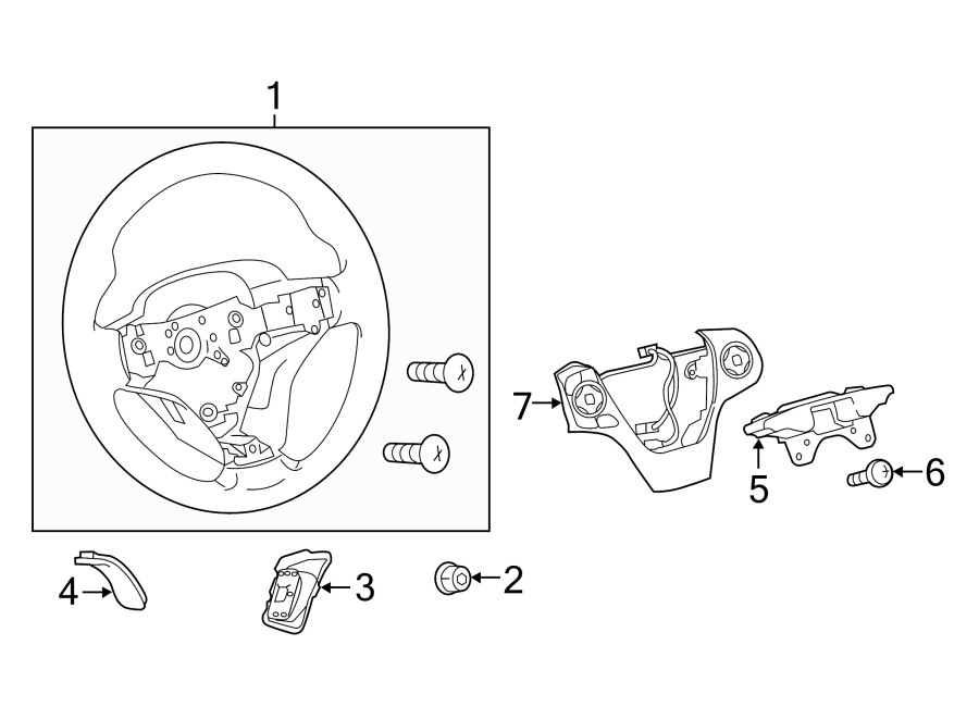 Diagram STEERING WHEEL & TRIM. for your Toyota