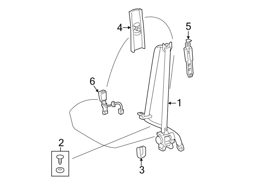 Diagram RESTRAINT SYSTEMS. FRONT SEAT BELTS. for your Toyota