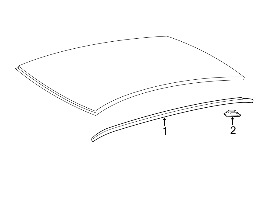 Diagram ROOF. EXTERIOR TRIM. for your 2009 Toyota FJ Cruiser   