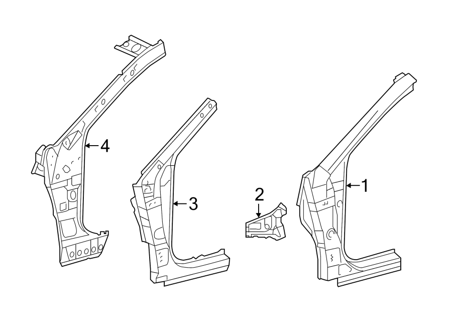 Diagram PILLARS. ROCKER & FLOOR. HINGE PILLAR. for your Toyota Camry  