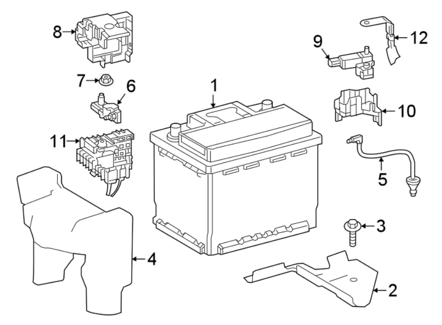 Diagram BATTERY. for your 2011 Toyota Corolla   