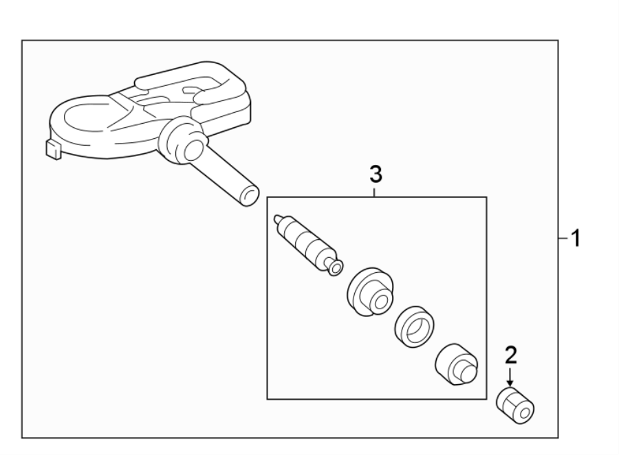 Diagram TIRE PRESSURE MONITOR COMPONENTS. for your Toyota