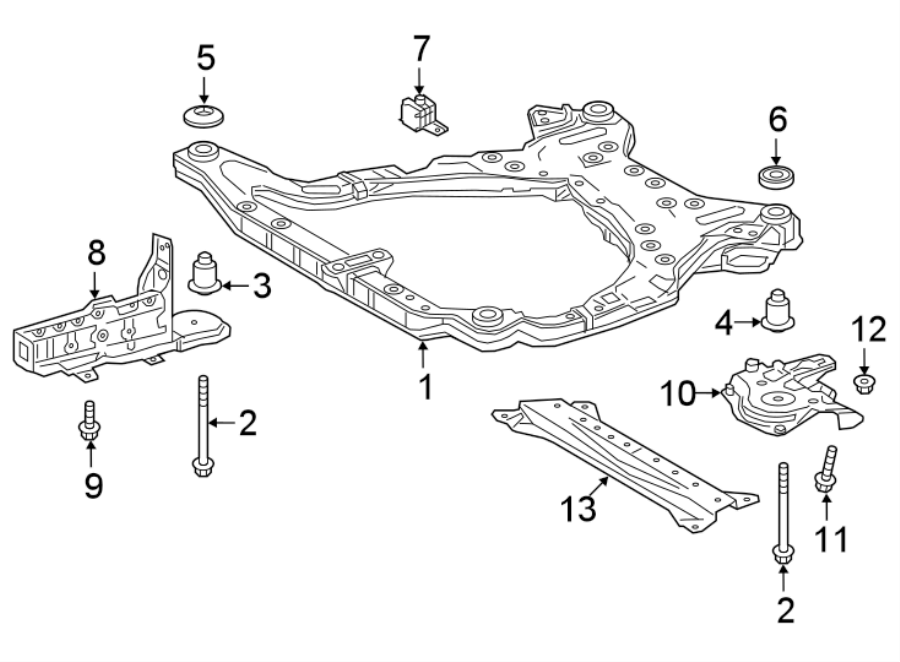 Diagram FRONT SUSPENSION. SUSPENSION MOUNTING. for your Toyota Prius Prime  