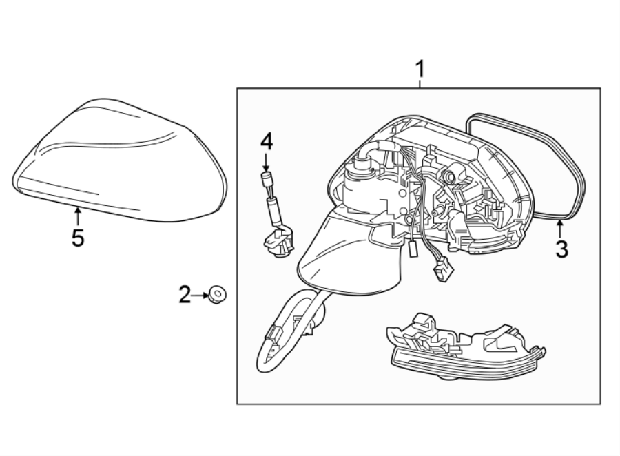 Diagram FRONT DOOR. OUTSIDE MIRRORS. for your 2015 Toyota Prius v   