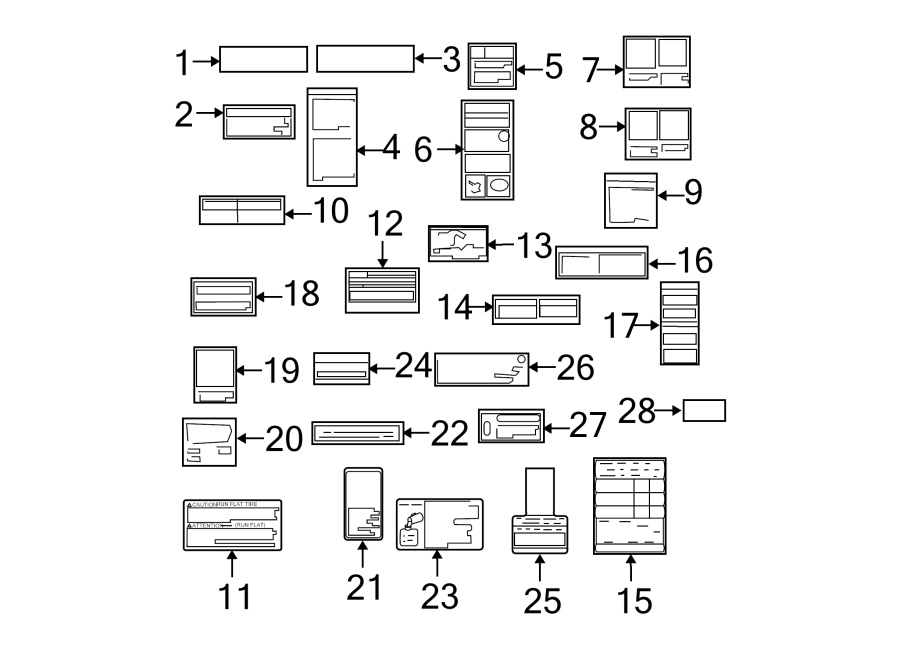 Diagram INFORMATION LABELS. for your 2015 Toyota Camry   