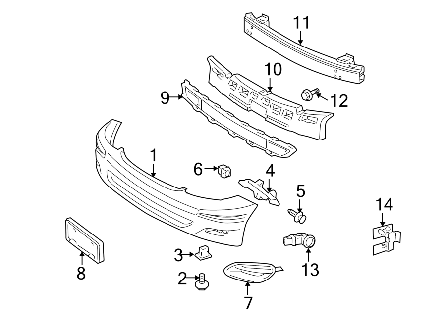 Diagram FRONT BUMPER. BUMPER & COMPONENTS. for your 2022 Toyota Corolla Cross   