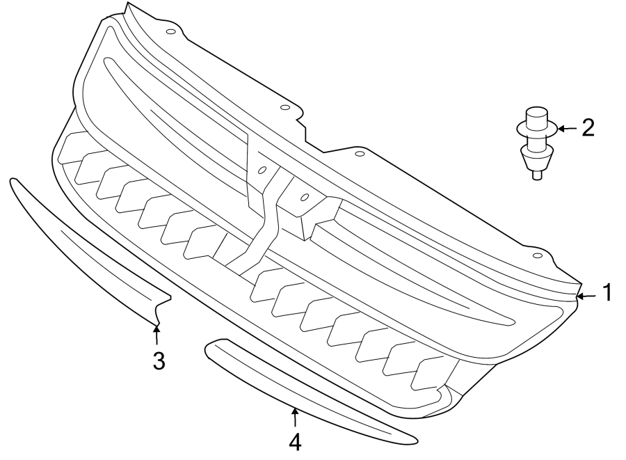 Diagram GRILLE & COMPONENTS. for your 2017 Toyota Avalon   