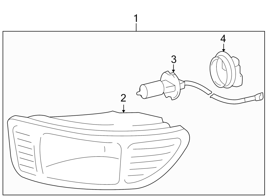 Diagram FRONT LAMPS. FOG LAMPS. for your 2019 Toyota Yaris   