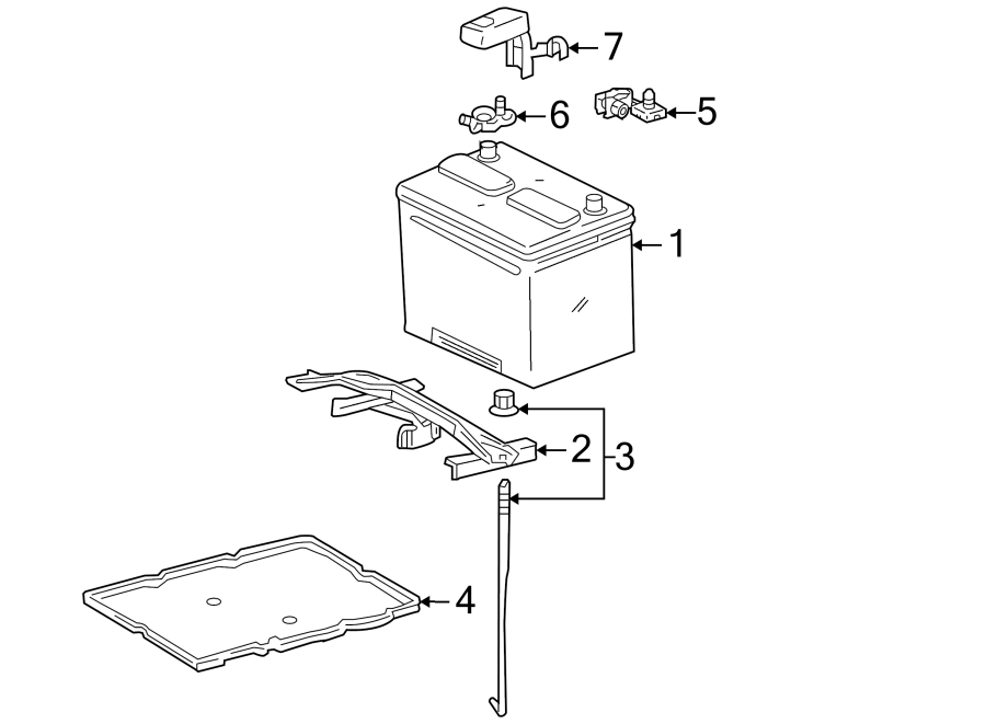 Diagram BATTERY. for your 2021 Toyota Corolla  XLE Sedan 