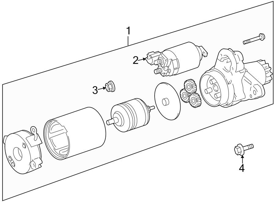Full size assembly image of STARTER. (1/1)