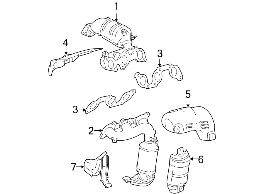 Diagram EXHAUST SYSTEM. MANIFOLD. for your 2002 Toyota 4Runner   