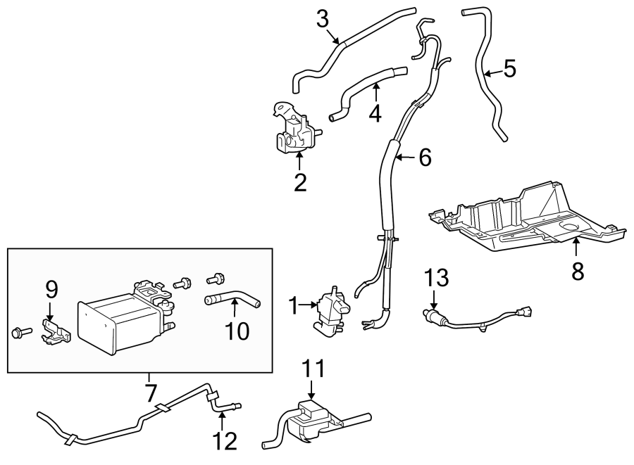 Diagram EMISSION SYSTEM. EMISSION COMPONENTS. for your 1988 Toyota Corolla   