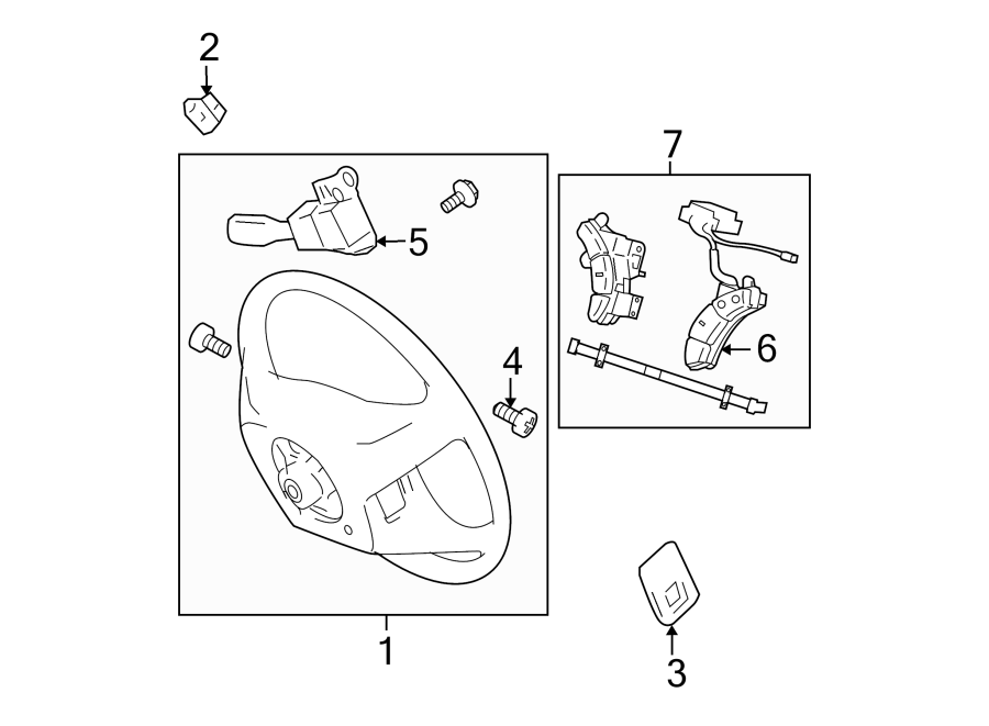 Diagram STEERING WHEEL & TRIM. for your 2018 Toyota Sequoia 5.7L i-Force V8 FLEX A/T RWD Limited Sport Utility 