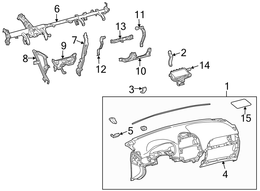 Toyota Sienna Instrument Panel Center Support - 5530608020 