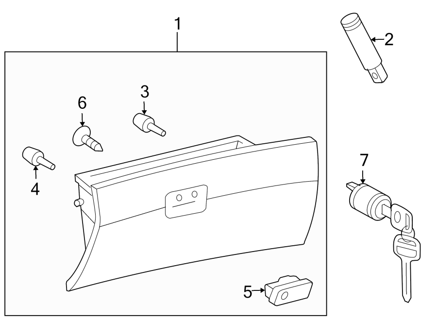 Diagram INSTRUMENT PANEL. GLOVE BOX. for your 2008 Toyota Avalon   