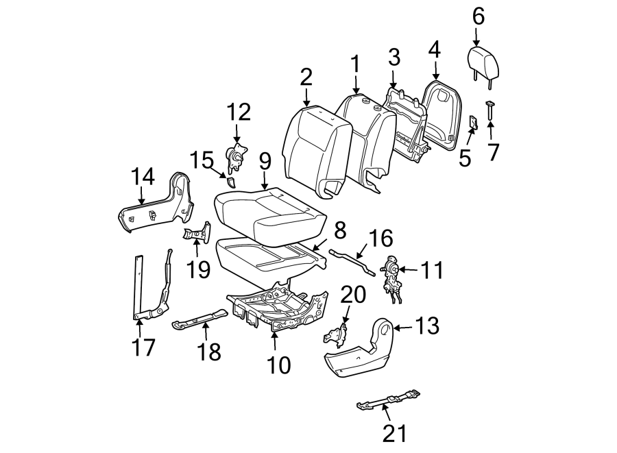 Diagram SEATS & TRACKS. REAR SEAT COMPONENTS. for your 2009 Toyota Yaris   