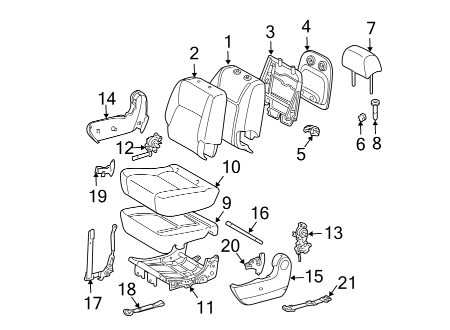 Diagram SEATS & TRACKS. REAR SEAT COMPONENTS. for your 2009 Toyota Yaris   