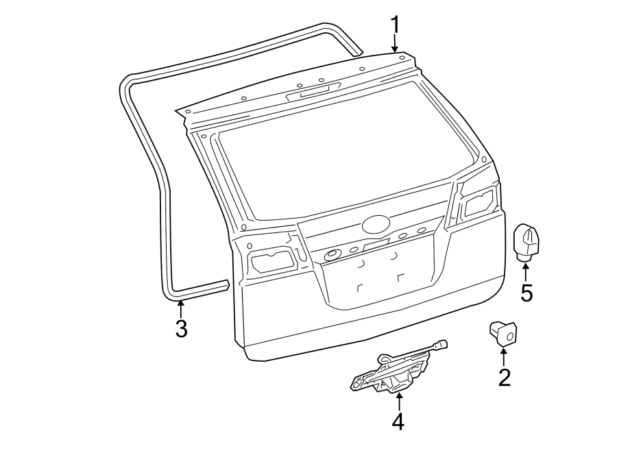 Diagram LIFT GATE. GATE & HARDWARE. for your 1990 Toyota Corolla   