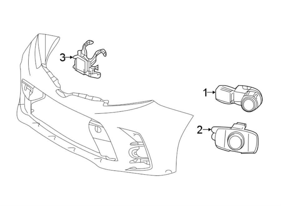 Diagram FRONT BUMPER. BUMPER & COMPONENTS. for your 2017 Toyota Sienna 3.5L V6 A/T AWD Limited Mini Passenger Van 