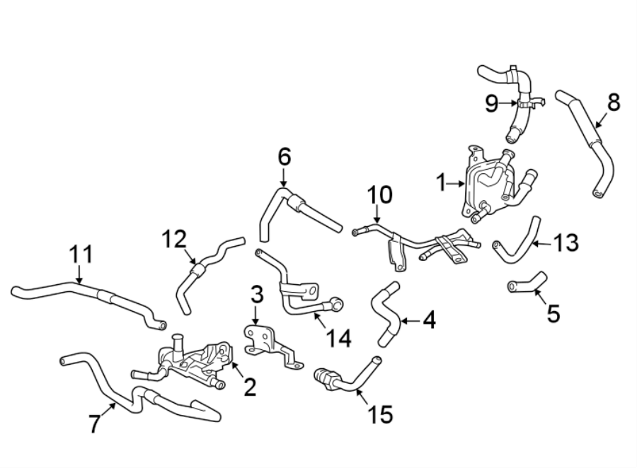 Diagram TRANS OIL COOLER. for your 2004 Toyota Sienna  LE Mini Passenger Van 