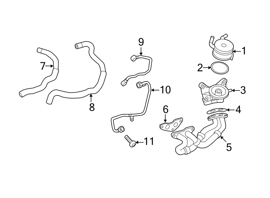 Diagram ENGINE OIL COOLER. for your 1996 Toyota Camry 3.0L V6 A/T LE SEDAN 