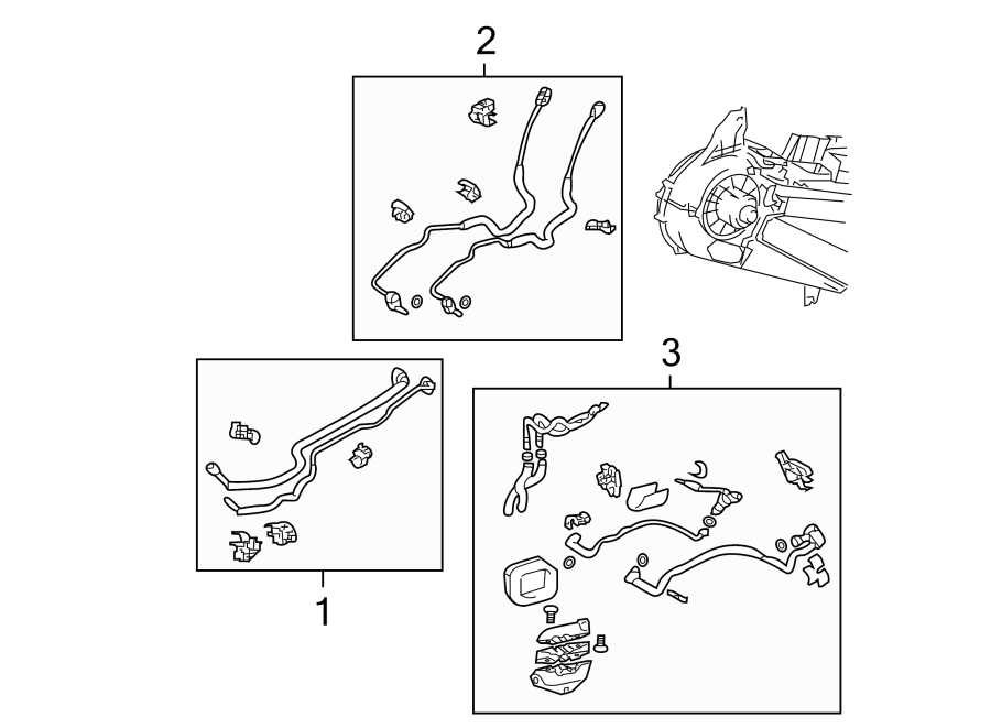 Diagram AIR CONDITIONER & HEATER. REAR AC LINES. for your Toyota Sienna  