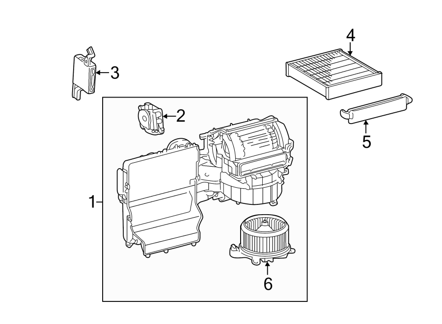 Diagram AIR CONDITIONER & HEATER. BLOWER MOTOR & FAN. for your 2014 Toyota Tundra 4.6L V8 A/T 4WD SR Standard Cab Pickup Fleetside 