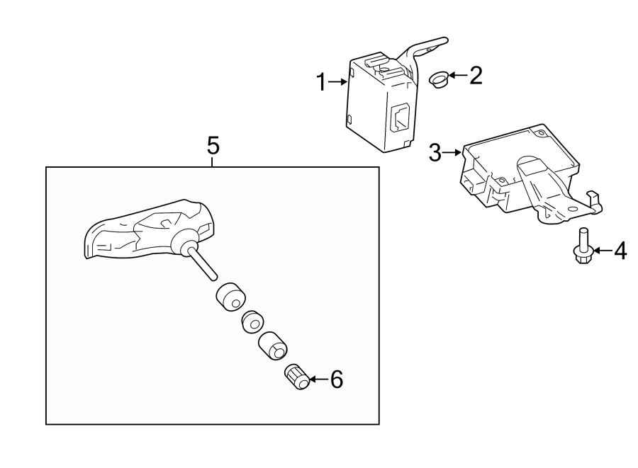 Diagram TIRE PRESSURE MONITOR COMPONENTS. for your 2015 Toyota Avalon   