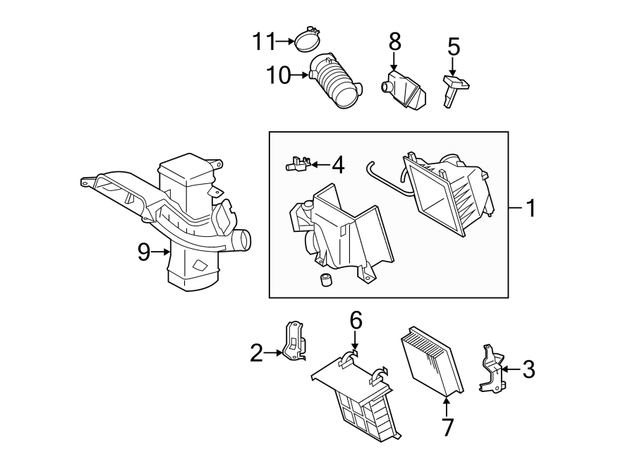 Diagram ENGINE / TRANSAXLE. AIR INTAKE. for your Toyota